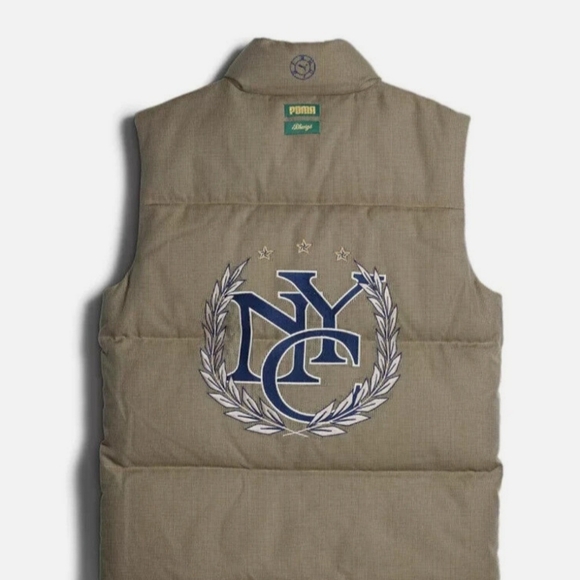 Puma X Rhuigi Rhude Full Zip Duck Down Puffer Vest Men's Persian Blue - Picture 3 of 5